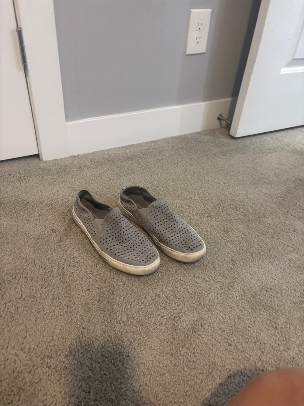 Women’s Slip-On Perforated Casual Shoe - Gray